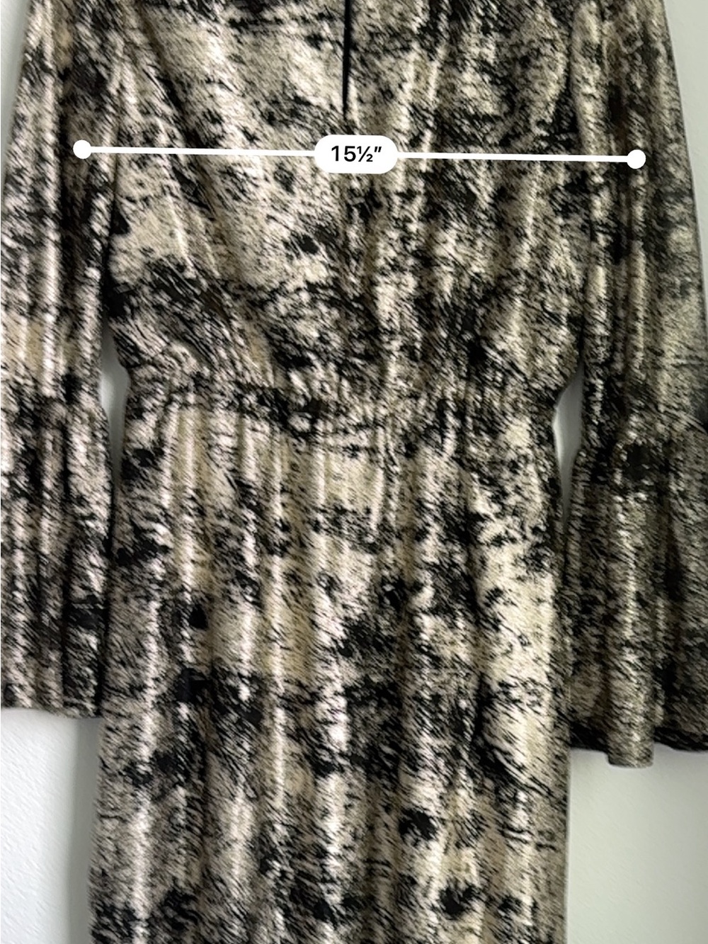 Gianni Bini Metallic Black and Gold Long-Sleeve Mini Dress - Picture 6 of 6